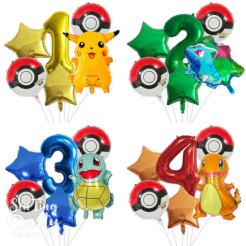 新款宝可梦pokemon铝膜气球束