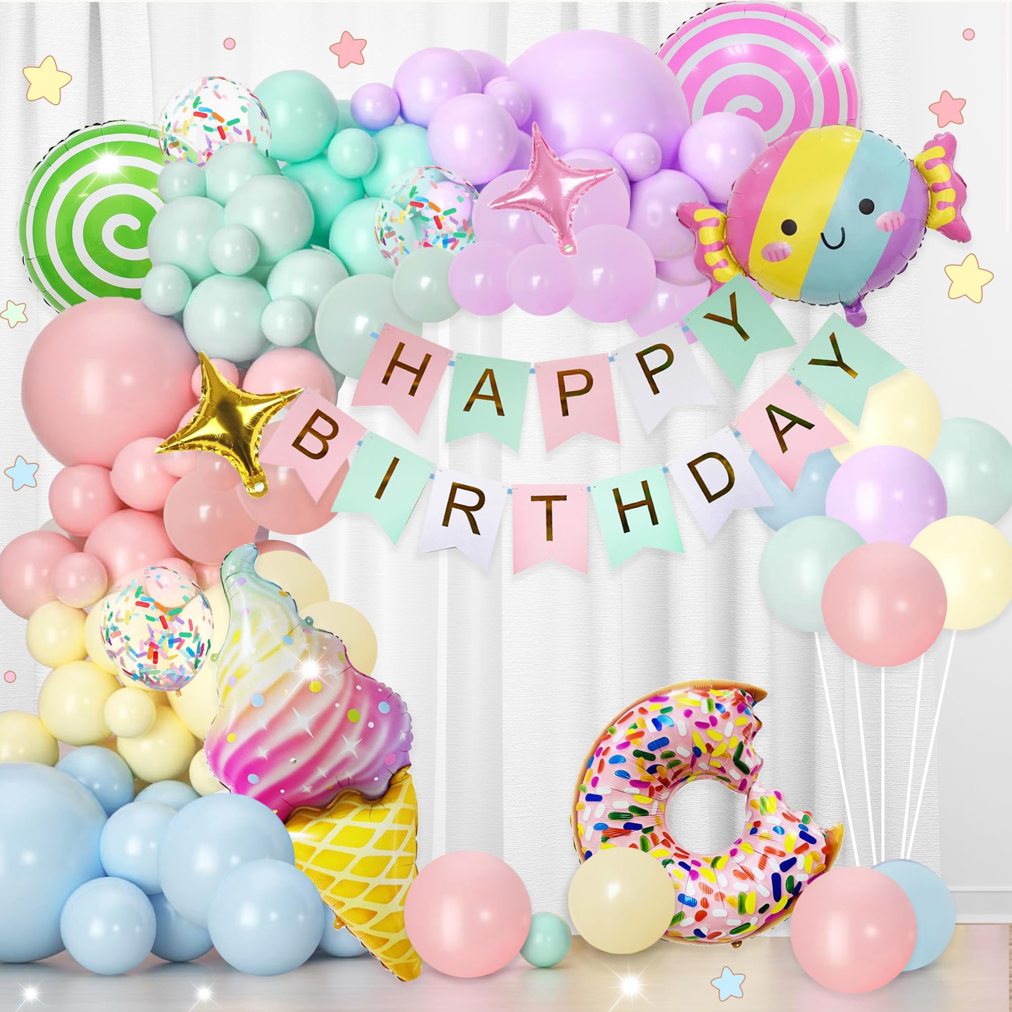 糖果造型生日派对铝膜气球