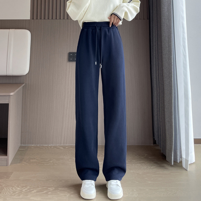 女童加绒校服裤秋冬一体薄绒女孩