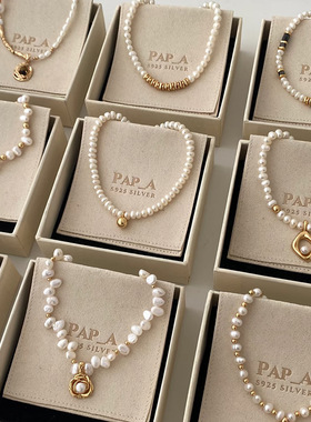 施家珍珠项链女小众轻奢设计颈链