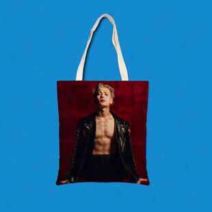 王嘉尔帆布袋kpop周边应援同款手提单肩购物袋大容量包包学生diy