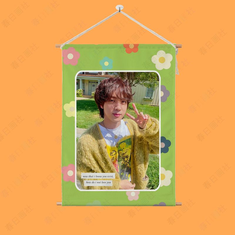 金碩珍JIN圆杆挂画kpop周边防弹