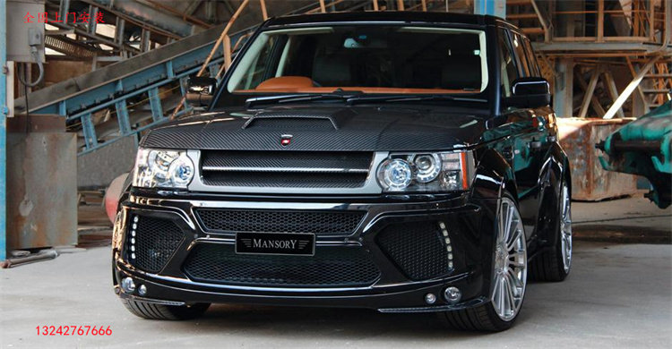 13款路虎揽胜运动版mansory包围碳纤维  机盖尾翼 中网 风口 风刀