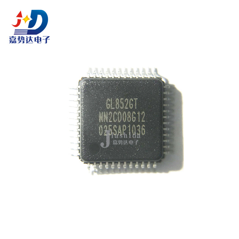 GL852GT-MNG12 丝印：GL852GT USB控制器 贴片QFP48脚 全新