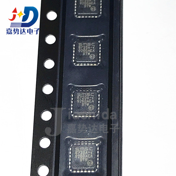 LAN8720AI-CP-TR 丝印：8720A-i 以太网收发器 IC集成芯片 QFN-24