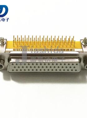 HDR50P DR50 母座弯插板9.4带金属支架挡板铆锁 三排90度弯脚插