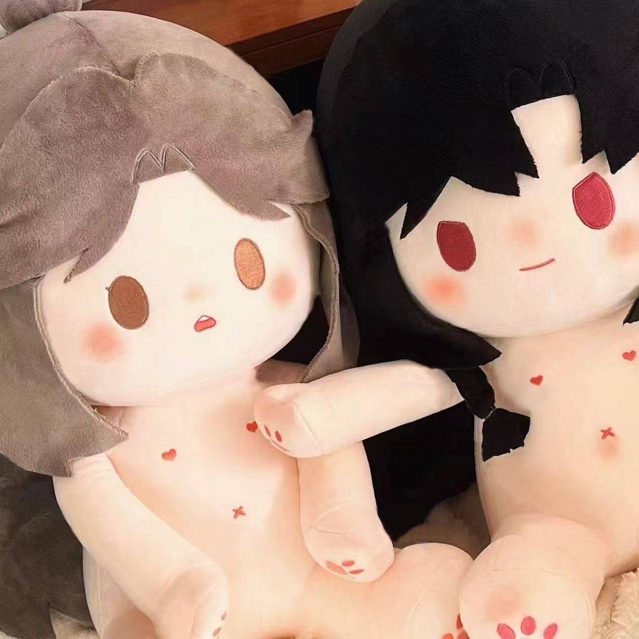 原创天官赐福同人周边花城谢怜40cm棉花娃娃仿一番赏棉花娃娃裸娃