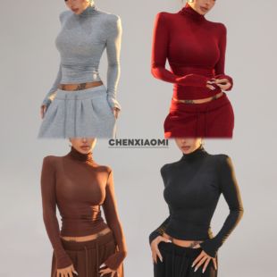 辣妹堆堆领莱赛尔 都市丽人 微透 长袖 Z706 上衣25 蜜蜜家