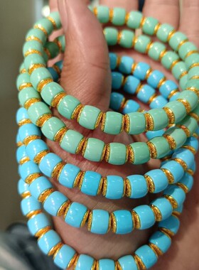 凌美矿直切老型药片手链贴片药片珠天河石手串高级轻奢时尚男女款