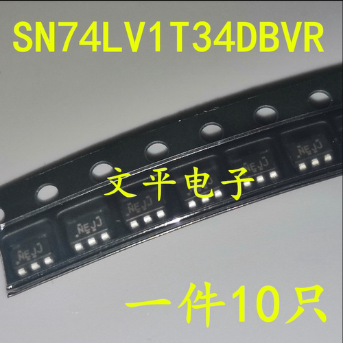 全新SN74LV1T34DBVR 丝印NEJ* 贴片SOT23-5 缓冲线路驱动器 10个