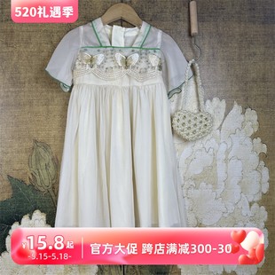 24夏季 韩系童装 新品 女童中国风连衣裙女孩公主裙雪纺汉服网纱裙子