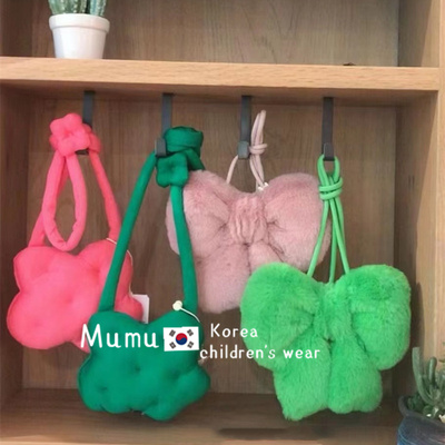 包包时尚蝴蝶结心形毛绒