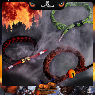 Rastaclat 万圣节限定款经典迷你嘻哈鞋带手链小狮子手链