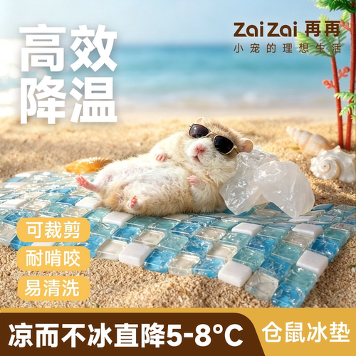 再再仓鼠降温陶瓷垫夏天消暑！