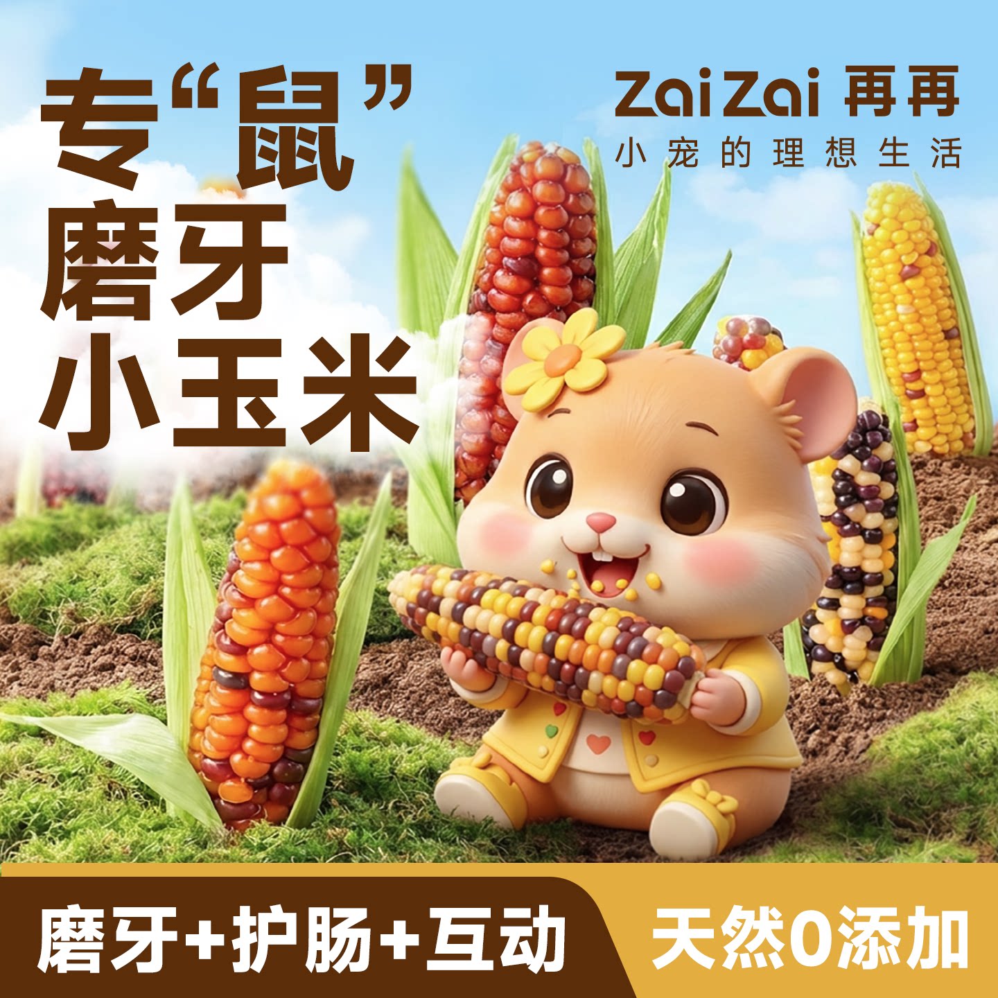 仓鼠零食小兔子可食用磨牙玉米棒图片