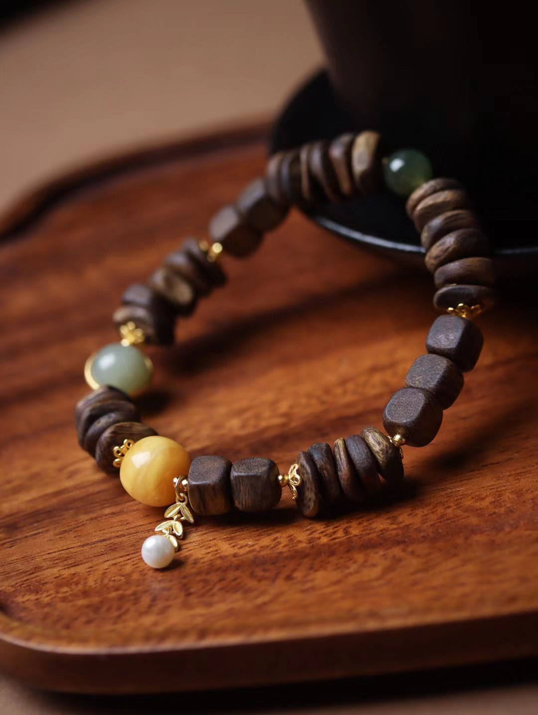 含元越南芽庄白奇楠沉香手串老料随形棋楠手链女念珠木质文玩DIY