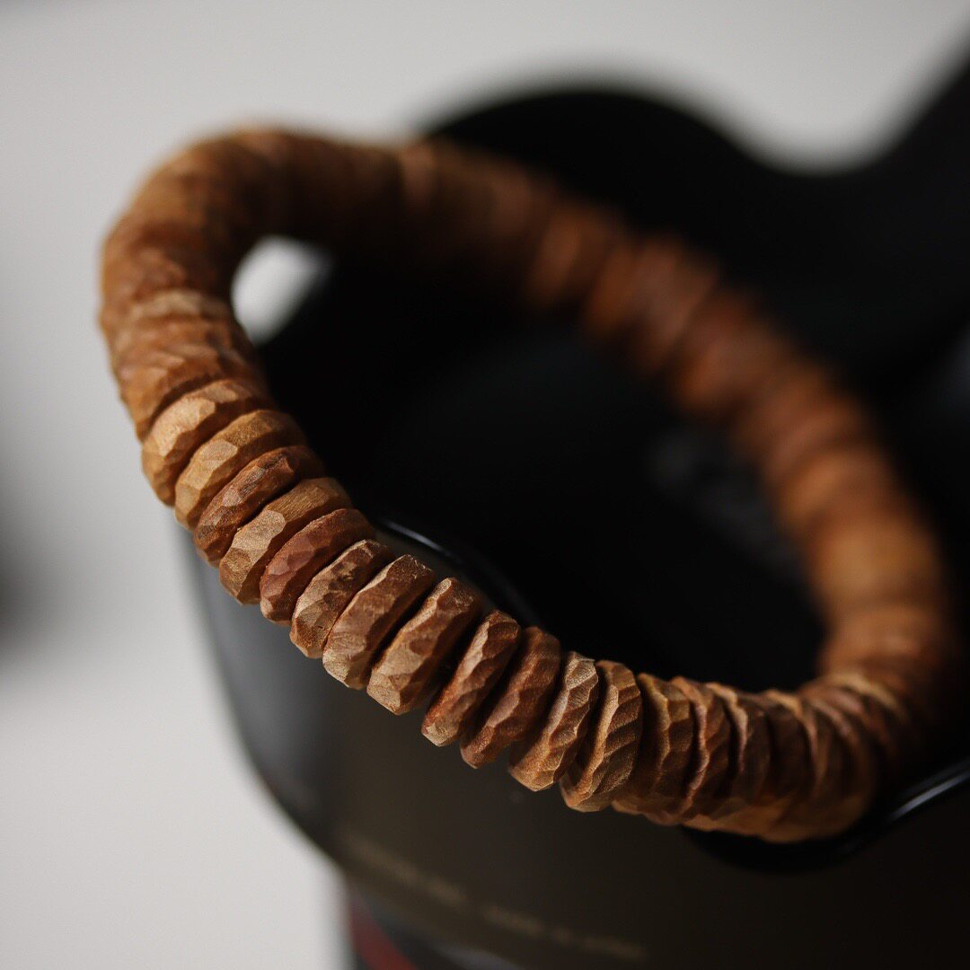 含元沉香印度迈索尔老山檀香手串随形锤珠男老料檀木文玩手链男女