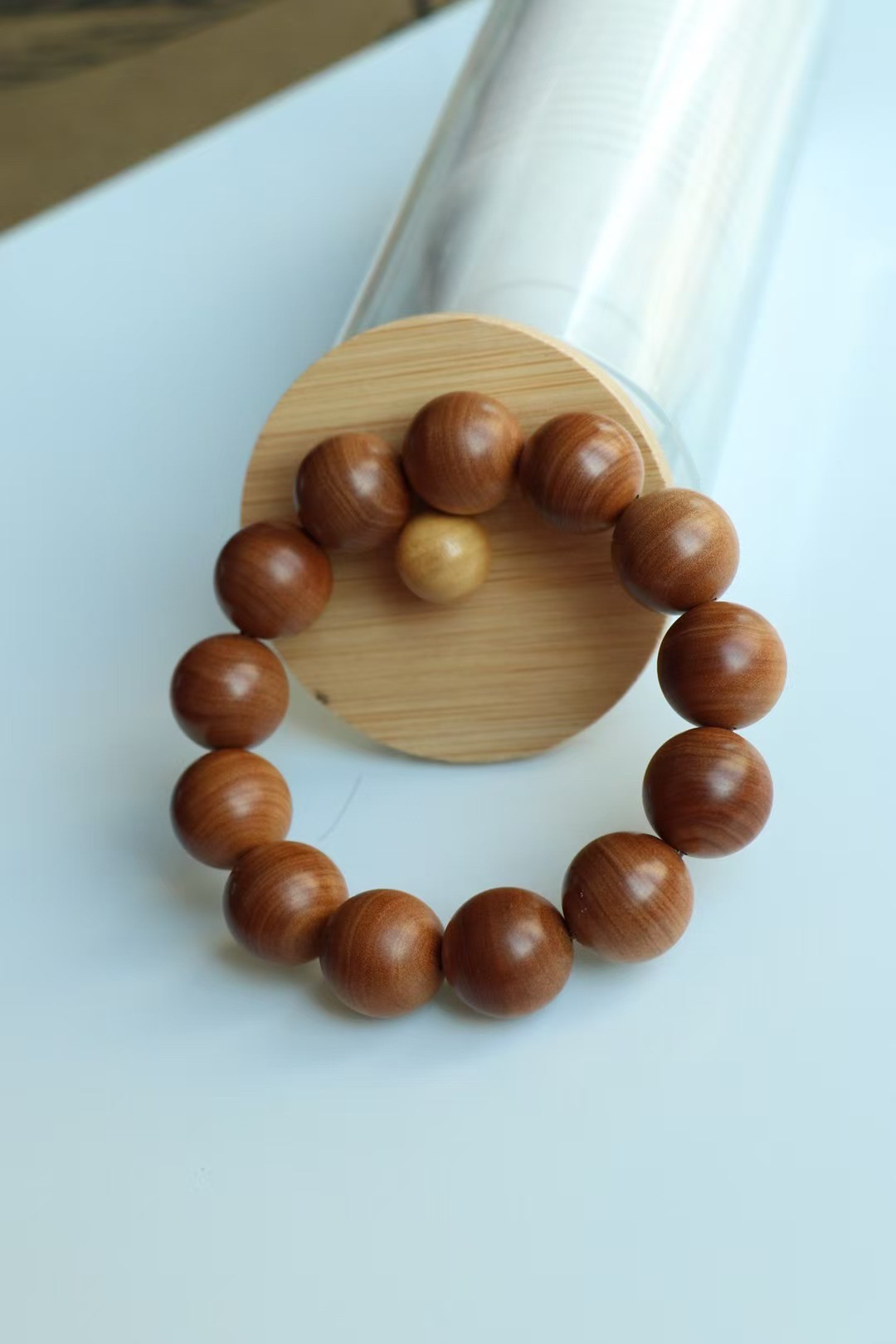 印度老山檀香虎斑纹黑肉文玩佛珠手链高端文玩黑肉檀木手串