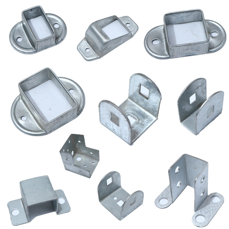 护栏配件五金安装固定座楼梯扶手阳台栏杆组装件底座锌钢连接件