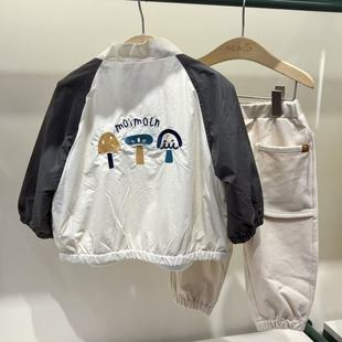 外套M253JMB01P 男童休闲拼接袖 moimoln小云朵专柜正品 25年秋季