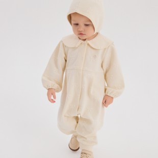 moimoln小云朵专柜正品 爬爬衣连体婴儿爬服M253ROB07P 25秋新款