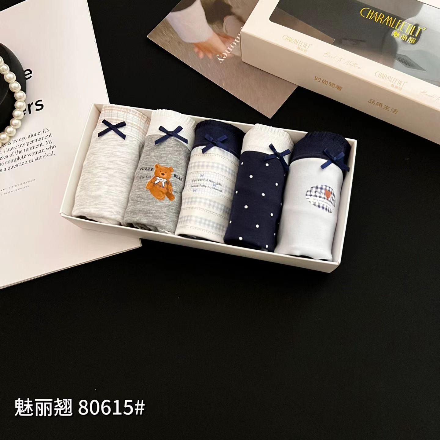 魅丽翘80615女士内裤纯棉抗菌裆中腰宽松少女透气三角裤