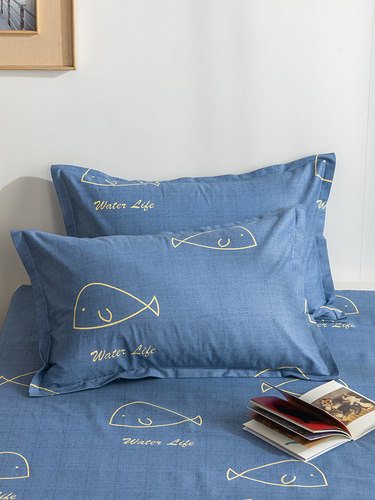 纯棉枕套一对装48×74尺寸