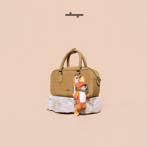 食草堂磨砂皮保龄球包新款包包斜挎包小方包单肩包轻奢小众高级感