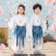 男孩朗诵服演出服 古装 男女童春秋款 古风汉服儿童中国风国学唐装