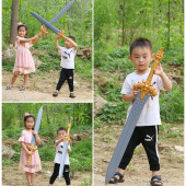 儿童塑料刀剑玩具战神宝剑男孩剑客武器安全仿真大号宝刀模型兵器