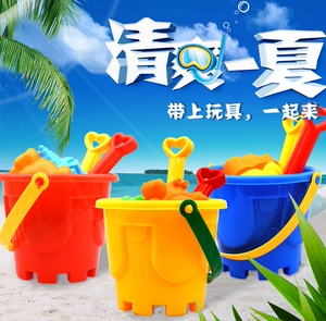 儿童沙滩玩具桶套装大号宝宝玩沙子挖沙漏铲子工具决明子小桶玩具