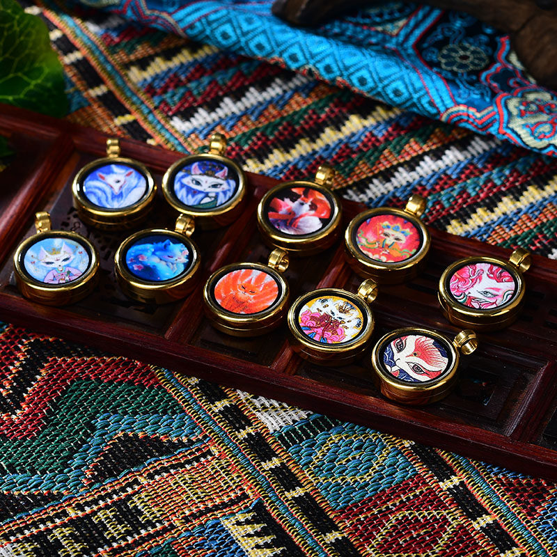 随身唐卡吊坠护身符嘎乌合男女转运饰品挂件可打开藏式唐卡挂坠子