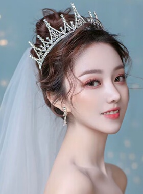 韩式新娘合金大皇冠 速卖通热销头饰王冠 结婚礼服配饰发饰新款