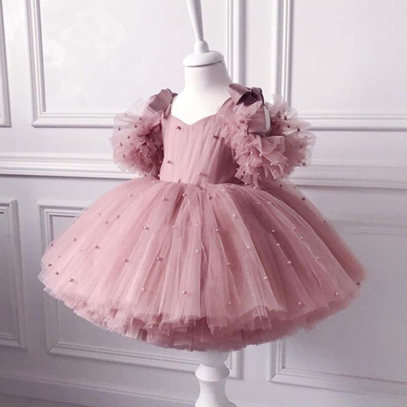 周岁公主裙儿童礼服婚纱花童裙子吊带女童连衣裙中小童礼服蓬蓬裙