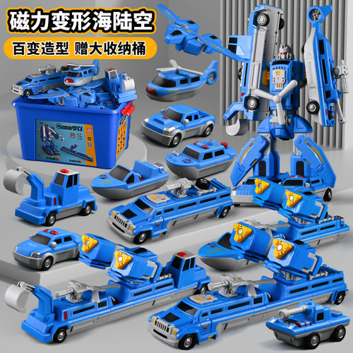 磁力玩具汽车机器人飞机汽车玩具