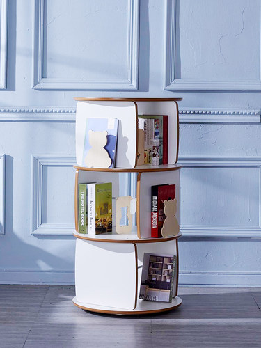 大将作儿童学习桌旋转书柜可旋转多功能书架收纳置物书桌配套书架