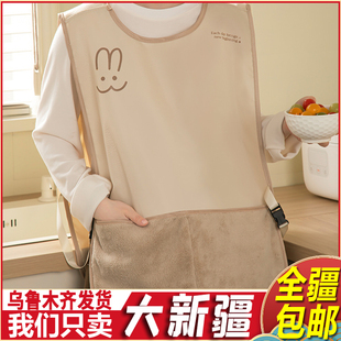 新疆包邮马甲式围裙2025新款女家用厨房防水防油背心式高颜值餐饮