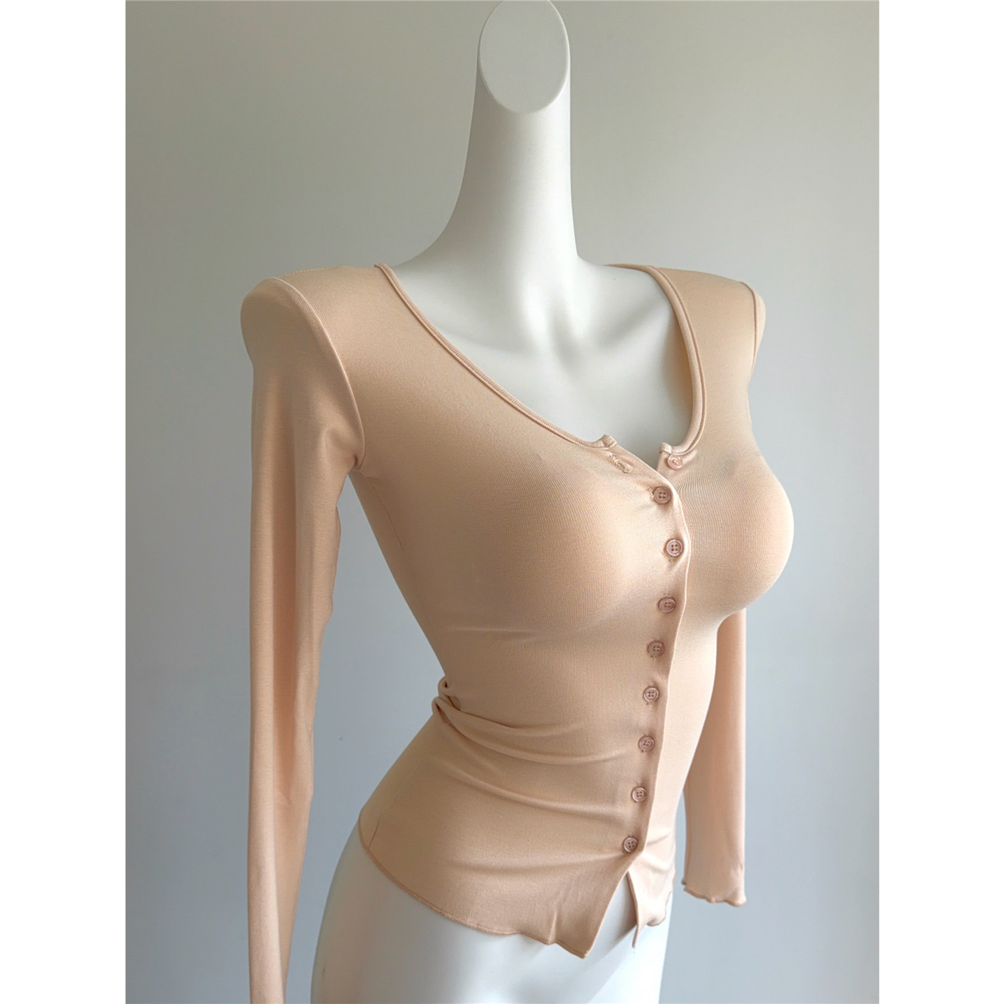 真的巨纯欲！颜色qiao美的打底开衫 T恤女秋季修身显瘦正肩长袖女,女装/女士精品,短外套,淘宝优惠券,粉丝福利购,淘宝优惠卷