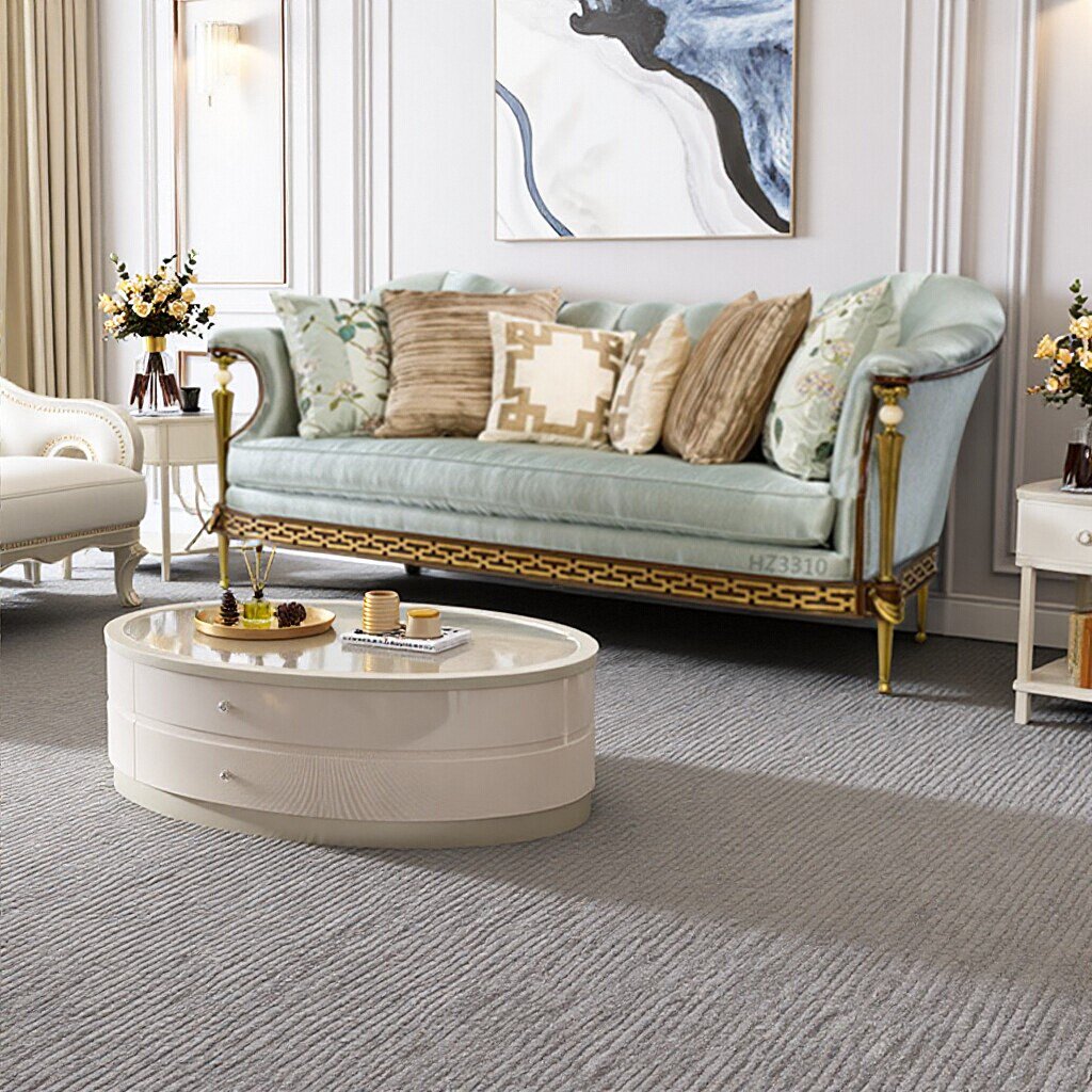 欧式轻奢三人沙发英式拉卡萨亚历山大家具布艺大宅桃花心实木沙发