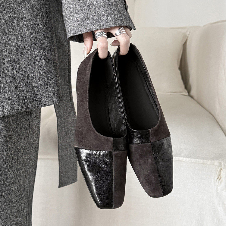 3cm真皮法式绝美巨好看气质百搭不累脚的鞋子老钱风平底小单鞋女,女鞋,深口单鞋,淘宝优惠券,粉丝福利购,淘宝优惠卷