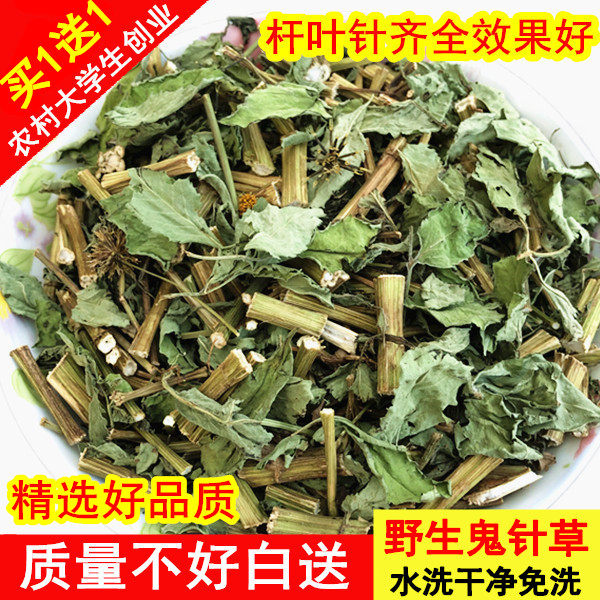 买1送1共1斤 水洗新货干净鬼针草野生草三叶鬼针草茶干品包邮