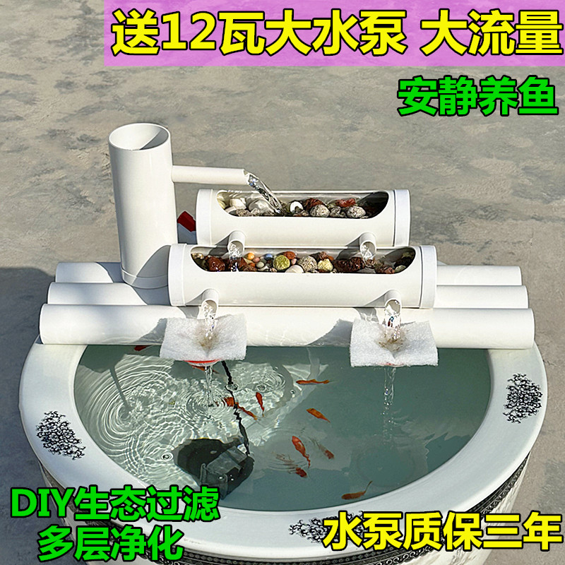 过滤器循环小型鱼池免换水