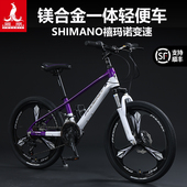 上海凤凰儿童自行车镁合金学生轻便男女同学喜马诺变速青少年山地