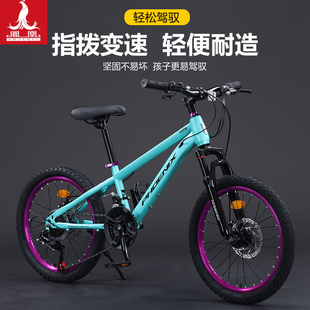 凤凰儿童自行车6到8-10岁山地车学生青少年男女同学大童单车