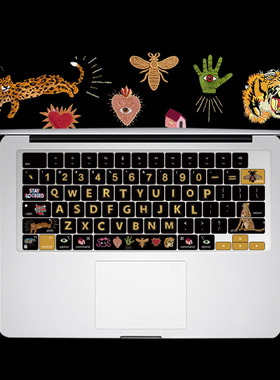 适用MacBook硅胶键盘膜m2保护m3air苹果笔记本14电脑pro13掌蜜蜂