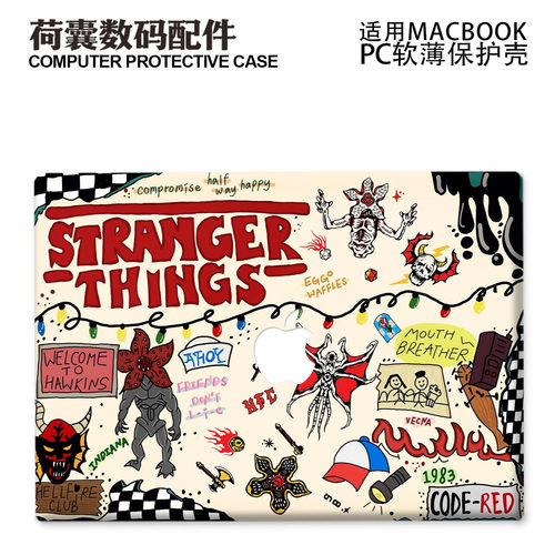 适用25新款Macbook保护壳m3轻软m1苹果笔记本电脑套air 13薄磨砂m4 pro13/14/15/16防摔2338/244怪奇物语2681