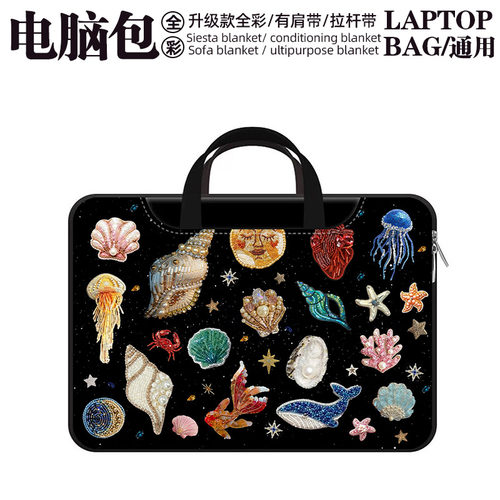 升级款手提斜挎皮革电脑包男女适用苹果Air13华为matebook14联想拯救者惠普戴尔小米17/16/15寸笔记本内胆包