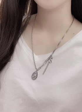 925银复古女士女皇牌套链
