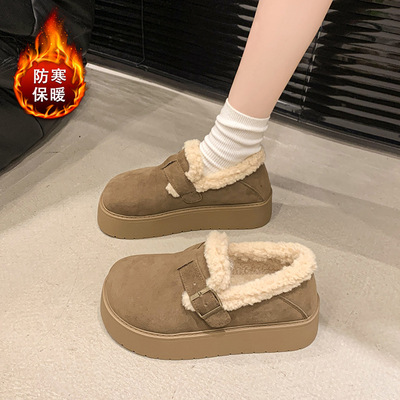 34-42码大码女鞋厚底雪地靴