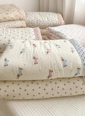 秋冬季可爱腊肠狗婴儿豆豆绒被子纯棉双层纱可机洗儿童春秋空调被